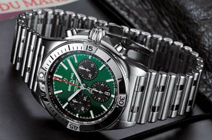 百年灵“宾利绿”机械计时手表回收几折？