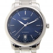 手表回收公司回收浪琴L4.810.4.92.6博雅系列蓝色精钢男士手表