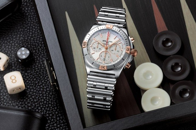 百年灵手表chronomat计时码表半金设计好看吗？